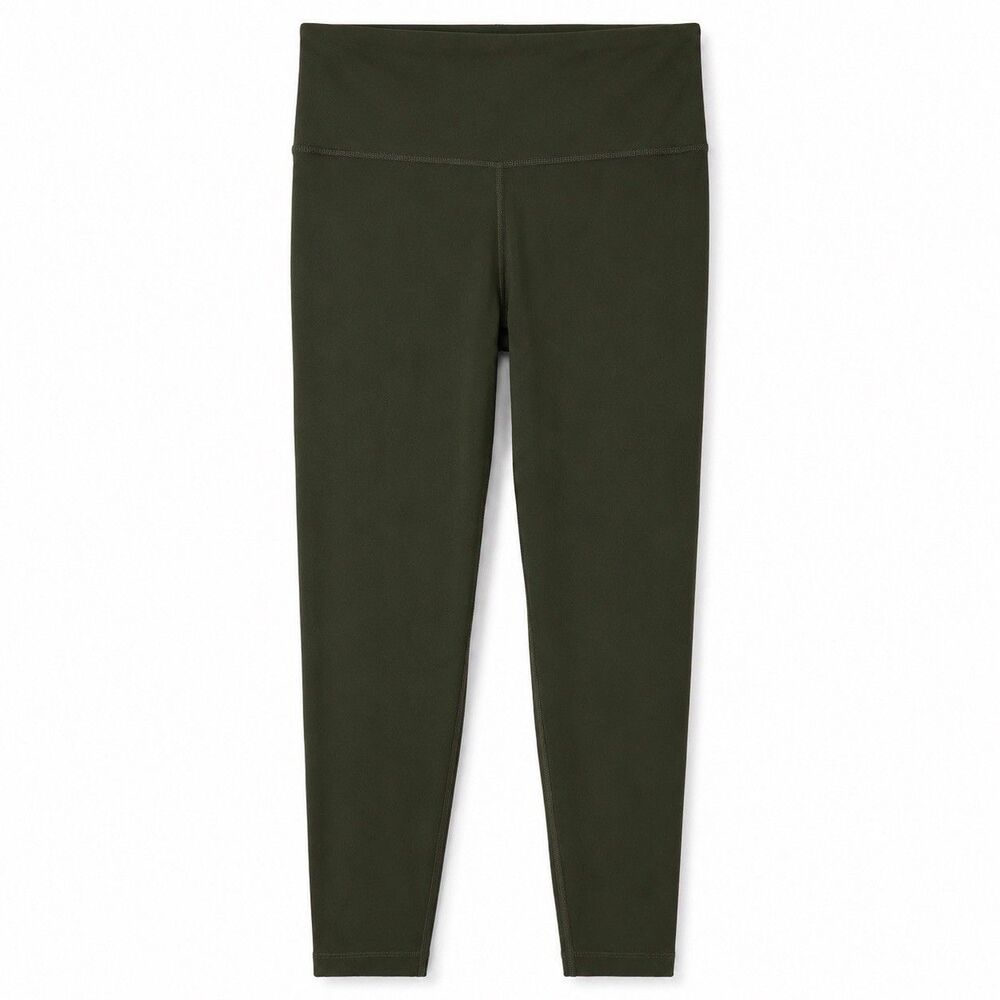 Nike Dri-FIT One Luxe Leggings Women Large Olive Green High Rise Athletic Run